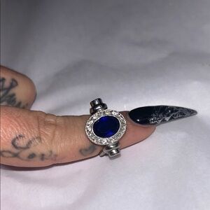 Vintage sterling silver blue lapis lazuli SIZE 6